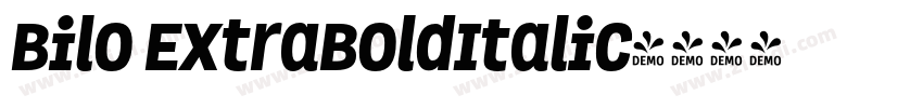 Bilo ExtraBoldItalic字体转换